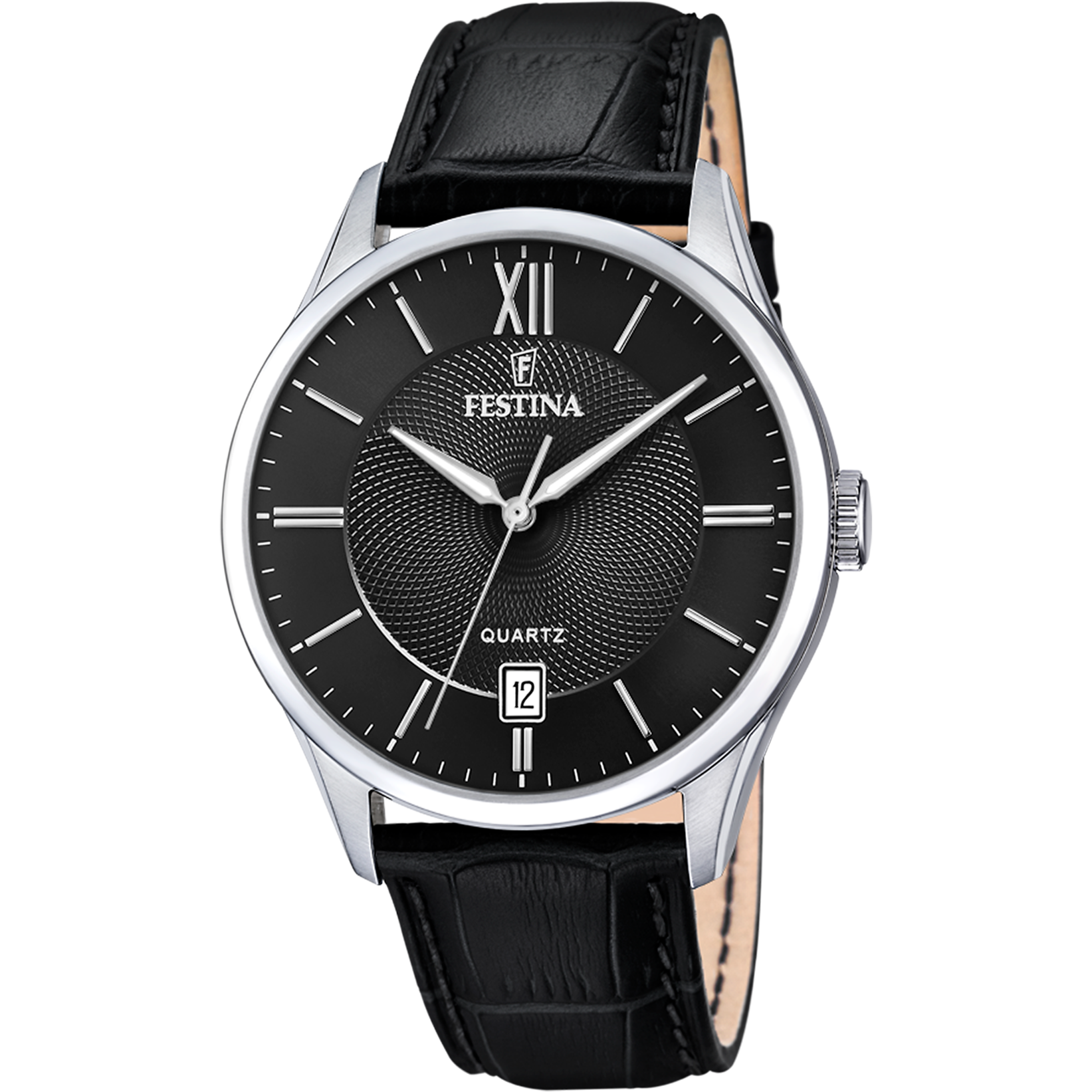 Relógio festina classics f20426/3 preto com correia de couro, para homem._PRODUCT