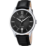 Relógio festina classics f20426/3 preto com correia de couro, para homem._PRODUCT