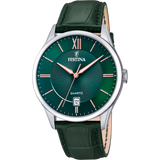Relógio festina f20426/7 verde com correia de couro, homem._PRODUCT