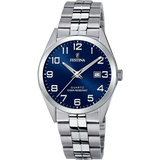 Relógio Festina Clássico F20437/3 Azul com Bracelete de Aço, Homem