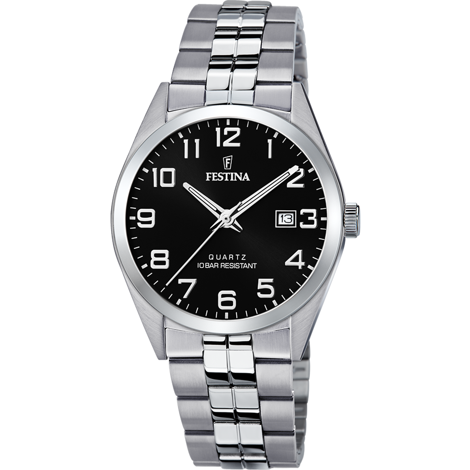 Relógio festina classics f20437/4 preto com correia de aço, para homem._PRODUCT