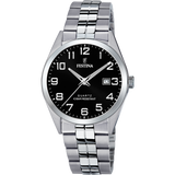 Relógio festina classics f20437/4 preto com correia de aço, para homem._PRODUCT