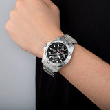 Relógio festina coleção multifuncional f20445/3 preto com correia de aço, para homem.
