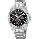 Relógio festina coleção multifuncional f20445/3 preto com correia de aço, para homem.