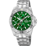 Relógio Festina F20445/7 verde pulseira de 316L de aço inoxidável, homem
