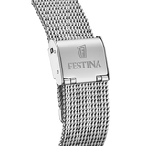 Relógio Festina Coleção Boyfriend F20475/1 Branco com Pulseira de Aço, Mulher