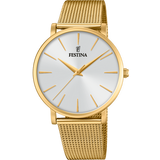 Relógio Festina Boyfriend F20476/1 Branco com Bracelete de Aço, Mulher