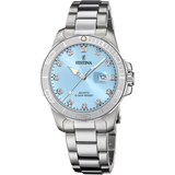 Relógio festina boyfriend collection f20503/5 azul pulsera de 316l de aço inoxidável, mulher