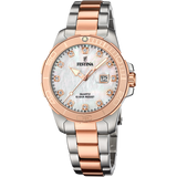 Relógio Festina Coleção Boyfriend F20505/1 Madrepérola Pulseira de Aço, Senhora