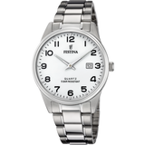 Relógio Festina Classics F20511/1 Branco com Bracelete de Aço, Homem