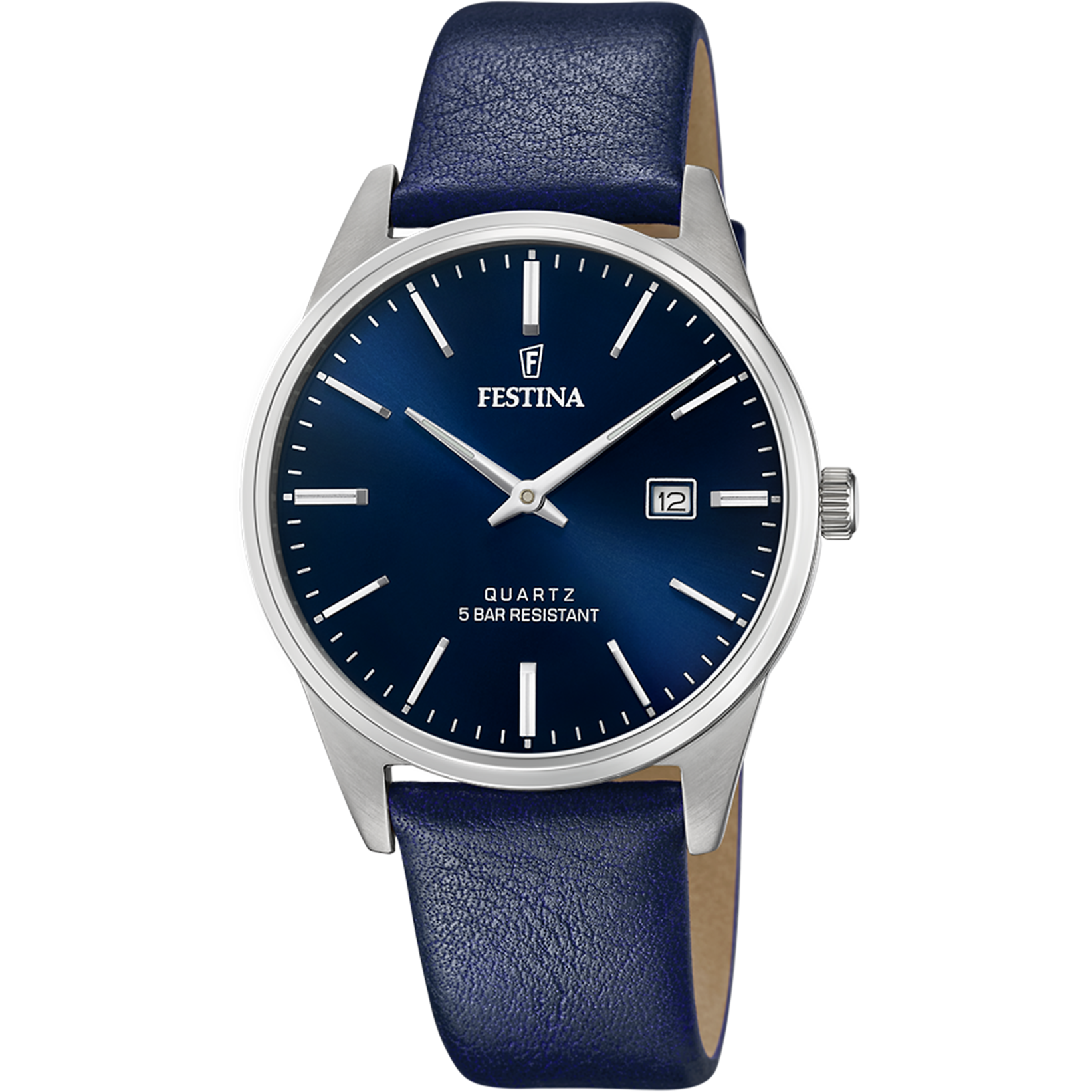 Relógio festina classics f20512/3 azul com correia de couro, homem._PRODUCT