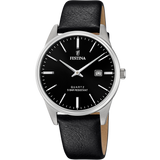 Relógio festina classics f20512/4 preto com correia de couro, para homem._PRODUCT