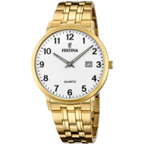 Relógio Festina Classics F20513/1 Branco com Bracelete de Aço, Homem