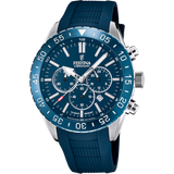 Relógio festina cerâmica f20515/1 azul com correia de borracha, masculino_PRODUCT