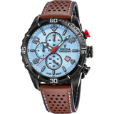 Relógio festina timeless chronograph f20519/1 azul com correia de couro, homem._PRODUCT
