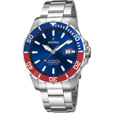 Relógio festina automático f20531/5 azul pulseira de aço, homem