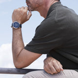 Relógio festina timeless chronograph f20542/2 azul com correia de couro, homem._LIFESTYLE
