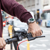 Relógio festina chrono bike 2021 f20543/3 verde com correia de aço, masculino_LIFESTYLE