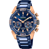 Relógio festina connected f20549/1 azul com correia de aço, homem