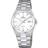 Relógio Festina Clássico F20552/2 Branco com Bracelete de Aço, Homem