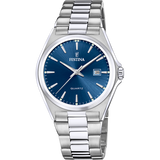 Relógio festina de aço clássico f20552/3 azul com correia de aço, para homem.