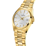 Relógio festina de aço clássico f20555/2 branco com correia de aço, para homem.