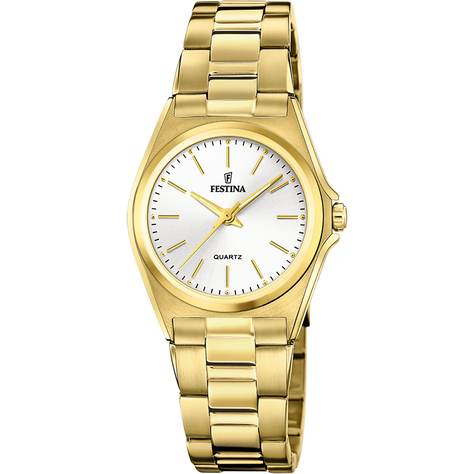 Relógio festina de aço clássico f20557/2 branco com correia de aço, para mulher._PRODUCT