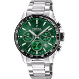 Relógio Festina F20560/4 verde com bracelete de aço, masculino