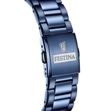 Relógio Festina F20576/1 Azul com Bracelete de Aço, Masculino