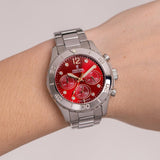 Relógio Festina F20603/2 Bordô Pulseira de Aço, Mulher