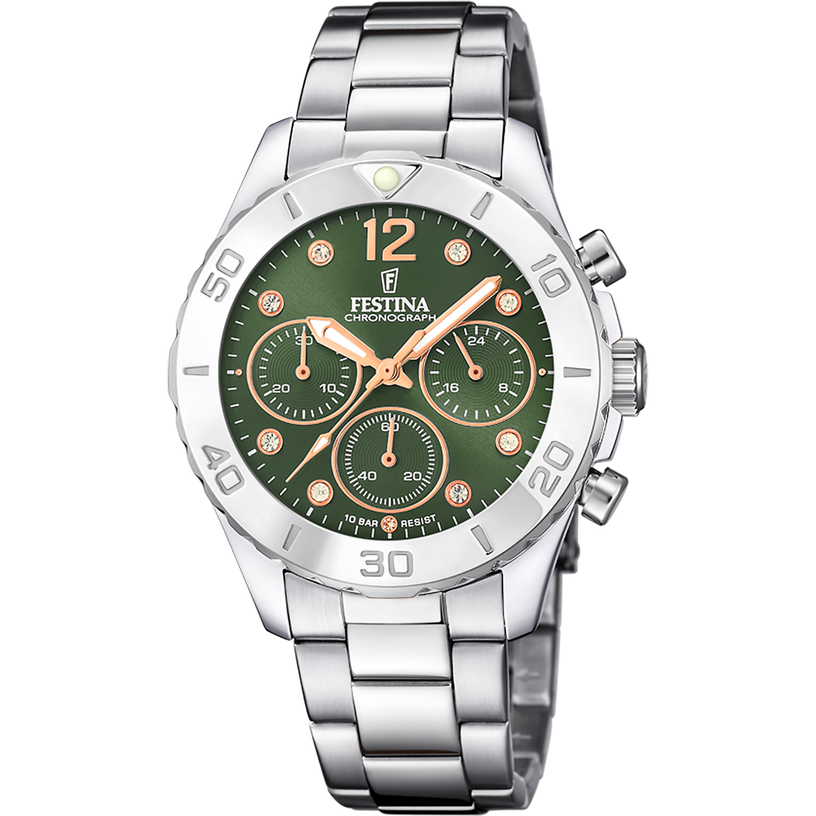 Relógio festina boyfriend collection f20603/5 verde pulsera de de aço inoxidável, mulher_PRODUCT