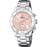 Relógio festina boyfriend collection f20603/7 rosa pulsera de 316l de aço inoxidável, mulher