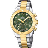 Relógio Festina Boyfriend Collection F20604/2 Verde Pulseira de Aço Inoxidável 316L, Mulher