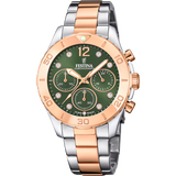 Relógio Festina Boyfriend Collection F20605/2 Verde Pulseira de Aço Inoxidável 316L, Mulher