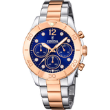 Relógio Festina Boyfriend Collection F20605/3 Azul Pulseira de Aço Inoxidável 316L, Mulher