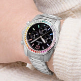 Relógio festina rainbow f20606/3 preto com pulseira de aço, mulher_LIFESTYLE