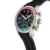 Relógio Festina Rainbow F20610/3 de Aço Preto, Feminino