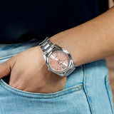 Relógio Festina F20622/2 Coleção Alegria, Pulseira de Aço Rosa, Mulher