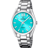 Relógio Festina F20622/D Coleção Alegria, Azul Pulseira de Aço, Mulher