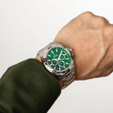 Relógio festina f20623/3 verde pulsera de 316l de aço inoxidável, homem