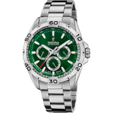 Relógio festina f20623/3 verde pulsera de 316l de aço inoxidável, homem