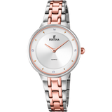 Relógio festina mademoiselle f20626/1 prateado cinza com correia de aço, mulher