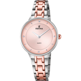 Relógio Festina Mademoiselle F20626/2 Rosa com Pulseira de Aço, Mulher