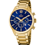 Relógio Festina Timeless Chronograph F20633/2 Azul com Bracelete de Aço Inoxidável 316L, Homem.