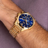 Relógio Festina Timeless Chronograph F20633/2 Azul com Bracelete de Aço Inoxidável 316L, Homem.