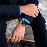 Relógio festina timeless chronograph f20634/5 preto pulseira de aço inoxidável, masculino_LIFESTYLE