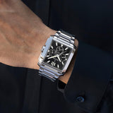 Relógio Festina F20635/4 preto com bracelete de aço inoxidável 316L, para homem.