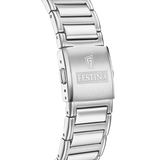 Relógio Festina F20635/4 preto com bracelete de aço inoxidável 316L, para homem.