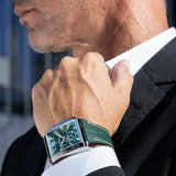 Relógio festina f20636/3 verde com correia de couro, homem