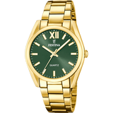 Relógio Festina F20640/4 Verde com Bracelete de Aço Inoxidável 316L, Mulher